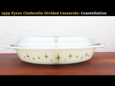 1959 Pyrex Cinderella Constellation Oval Divided Casserole Dish