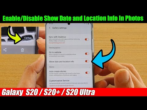 Galaxy S20/S20+: How to Enable/Disable Show Date and Location Info In Photos