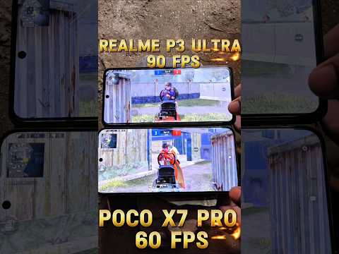 POCO X7 PRO VS REALME P3 ULTRA BGMI TEST 🧐😈 #youtubeshorts #realshot #realme