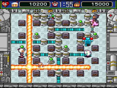 Super Bomberman 5 SNES 2 player Netplay game 2 (bad ending)