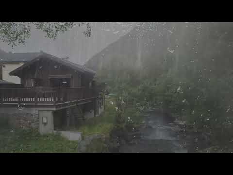 Fall Asleep Instantly in 15 Minutes with Sound of Rain on Roof in Foggy Forest ASMR
