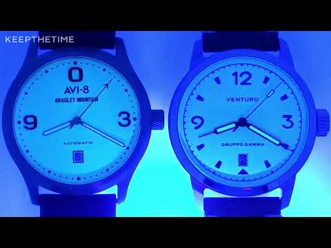 Affordable Lume Dials: AVI-8 Flyboy Flieger VS Gruppo Gamma Venturo Field Watch | LUME WARS! #22