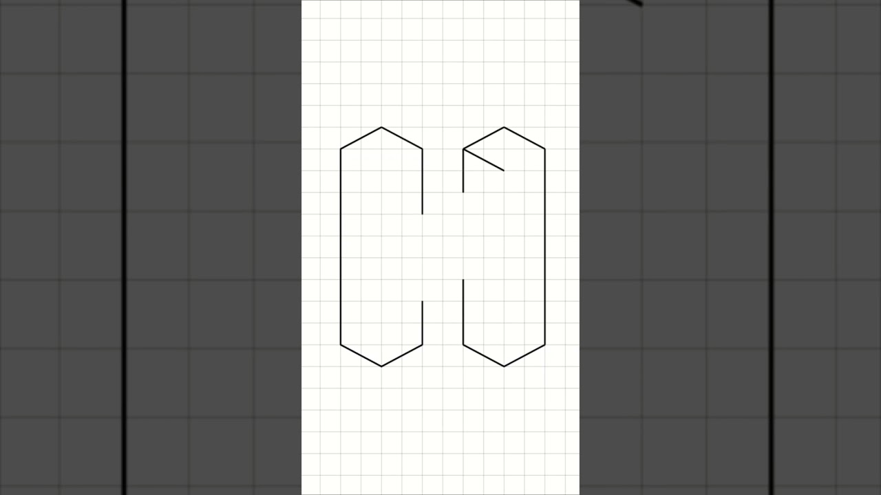 Alphabet H illusion #shorts #artwithcad #viral