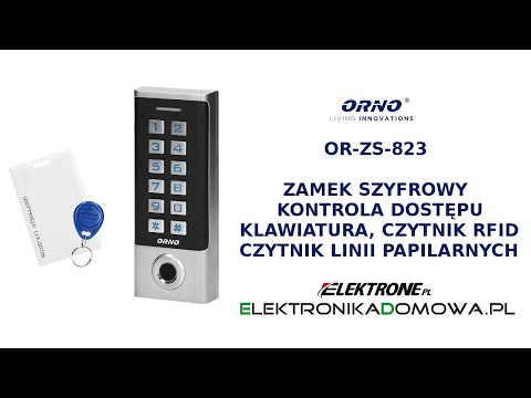 Orno Zamek Hermetiška kodinė spyna su arti kortelių ir raktų pakabuko skaitytuvu bei pirštų atspaudų skaitytuvu, IP68, 1 relė 3A video