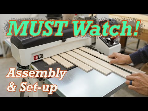 PROPERLY Setup your JET Drum Sander, Initial impressions - unboxing | Woodworking How to