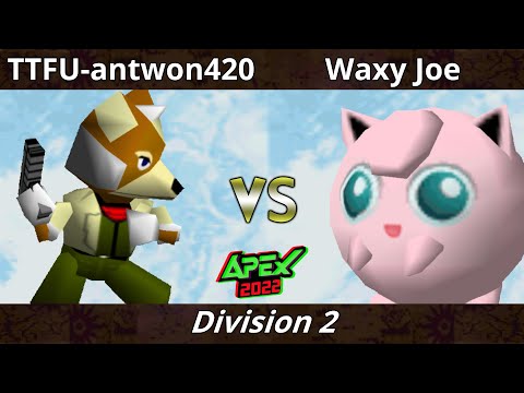 Apex 2022 - antwon420 (Fox) Vs. Waxy Joe (Jigglypuff) SSB64 Smash Bros Tournament