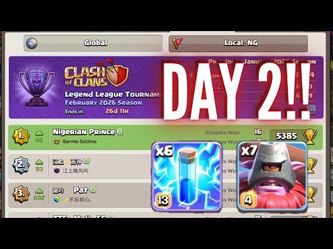 #1 Global with Zap Throwers Strategy in Legends League??( February Day 2 Review)💥