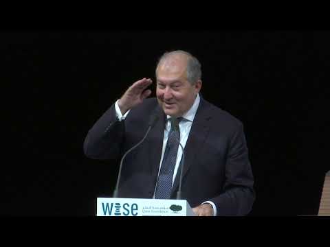 Armen Sargsyan delivered a speech at the World Innovation Summit in Education in Qatar