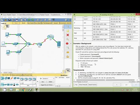 11.5.1.3 Packet Tracer – Herausforderung bei der Fehlerbehebung