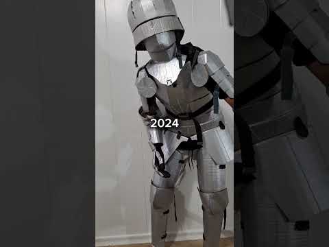 Then vs. now my Cardboard Knights Armor #diy #armor #knight #fyp