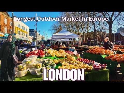 Walthamstow Street Market | East London 2025 | Europe's Longest Street Market Walk Tour | 4K HDR