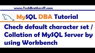 MySQL Workbench Tutorial - Check default character set  Collation of MySQL Server by using Workbench