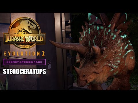 JWE 2 - Stegoceratops vs T-Rex, Spino, Giga, Indominus Rex, Indoraptor & Spinoraptor (4K 60FPS)