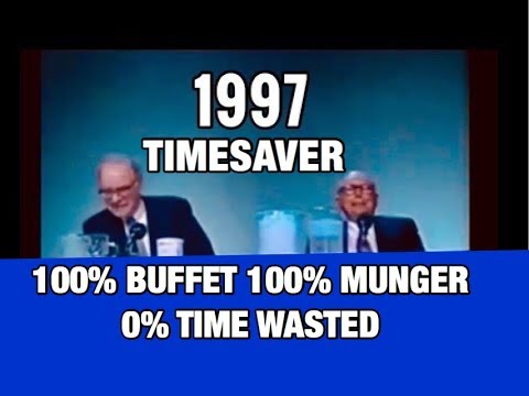 TIMESAVER EDIT - FULL Q&A Warren Buffett Charlie Munger 1997 Berkshire Hathaway Annual Meeting