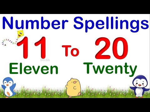 Number Names 11 to 20 | 11 - 20 Number Spellings | Eleven to Twenty Spelling | Number Names For Kids