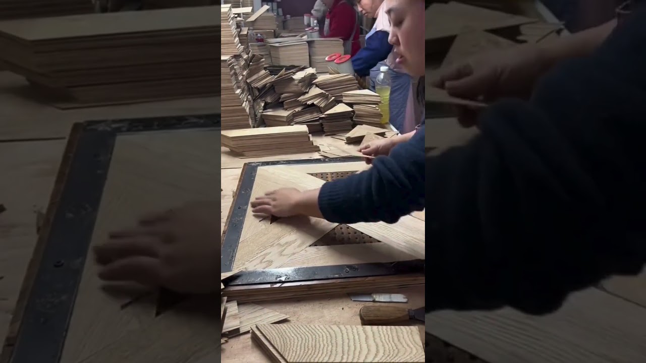 Creation of oak parquet flooring