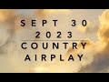 Billboard Top 60 Country Airplay Sept 30 2023