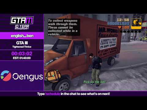 GTA III Tightened Thrice Speedrun - GTAMarathon 2024