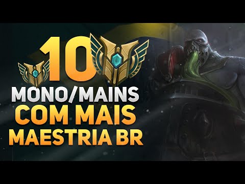 Os 10 MAINS/MONOS com MAIS MAESTRIA do NOSSO SERVIDOR #2 - League of Legends