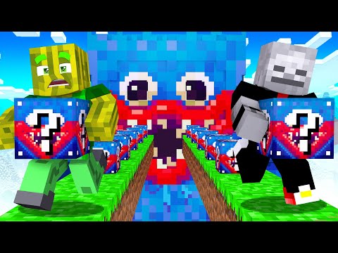 MINECRAFT BUT with HUGGY WUGGY LUCKY BLOCK?!