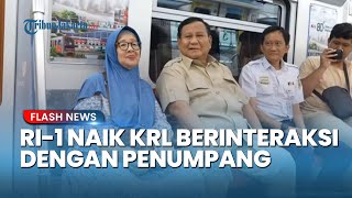 MOMEN Prabowo Naik KRL! Berinteraksi Langsung dengan Penumpang Bahas soal Kemajuan Perkeretaapian