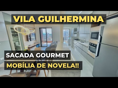APARTAMENTO MOBILIADO VILA GUILHERMINA - PRAIA GRANDE - 2 SUÍTES [MOBÍLIA DE NOVELA]