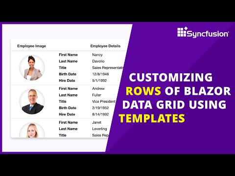 Customizing Rows of Blazor DataGrid Using Templates