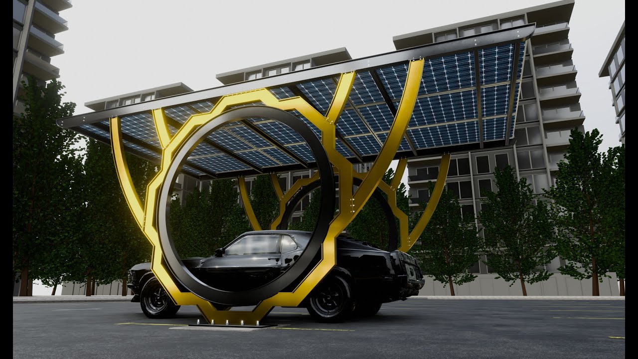 Modern Solar Carport-TEZCAN-Type-4 3D Model