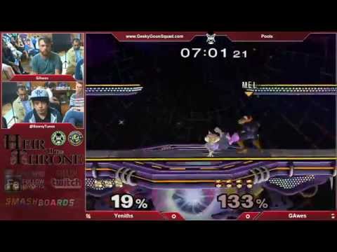 Heir2 - Yeniths (Fox) Vs. GAwes (Cpt.Falcon) - Pools - Super Smash Bros. Melee