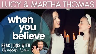 Download lagu WHEN YOU BELIEVE with LUCY & MARTHA THOMAS | Bruddah Sam's REACTION vids mp3