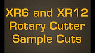 XR Series CNC Rotary Cutter Sample Cuts