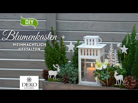, title : 'DIY: weihnachtlicher Blumenkasten schnell gestaltet | How to | Deko Kitchen'