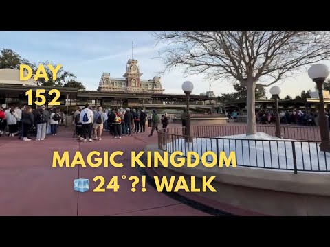 🔴 LIVE: 24°F at Magic Kingdom ❄️ Calm Morning Walk (Day 152)