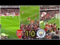 Emirates' crazy reaction as Gabriel Martinelli scores Arsenal's winning goal over Manchester City👏🇧🇷