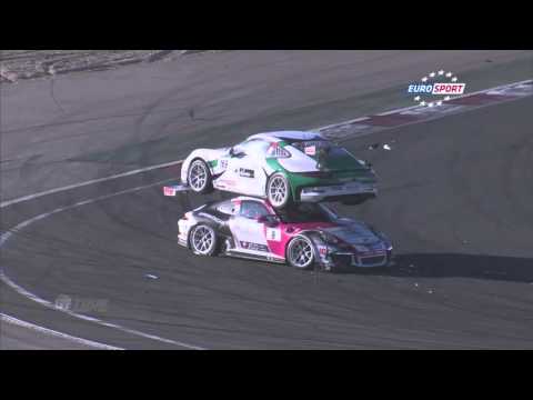 Crash Porsche 911 GT3 Cup - Navarra 2015