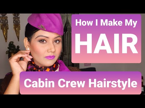 Cabin Crew Hairstyle| How I make My Hair & French Twist- Mamta Sachdeva ex. Cabin Manager