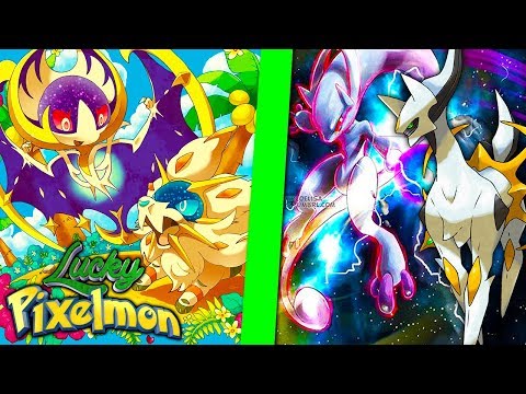 Minecraft LUCKY PIXELMON - SOLGALEO e LUNALA vs MEGA MEWTWO Y e ARCEUS ! BATALHA ÉPICA !!