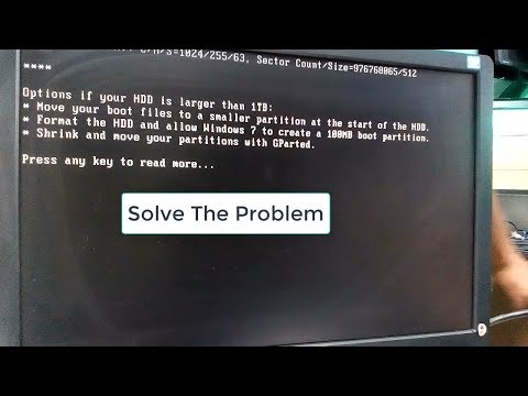 Options if your HDD is Larger than 1TB Solution