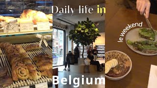 Daily life in Belgium/週末/ベルギーのPaulでカフェ/友人とブランチ/友人の展示会パーティ/Café/Brunch with a friend/Exhibition party