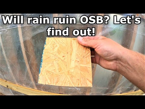 Is OSB ruined when wet or rained on?  Let's find out! #392
