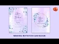 Design Wedding Invitation Card in PowerPoint | Floral Wedding Invitation in PowerPoint | Invitation