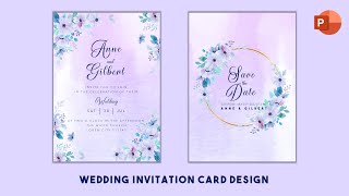 Design Wedding Invitation Card in PowerPoint | Floral Wedding Invitation in PowerPoint | Invitation