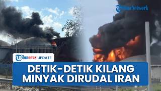 Detik-detik Kilang Minyak Haifa Dirudal Iran, Kobaran Api Membesar Asap Hitam Membumbung Tinggi