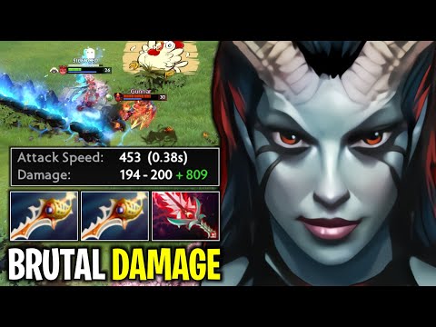 BRUTAL DAMAGE QUEEN OF PAIN 2x DIVINE RAPIER + BLOODTHORN NO WAY THE ENEMIES CAN'T RUN | DOTA 2