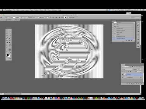 How to create a zigzag opart cat in Photoshop tutorial