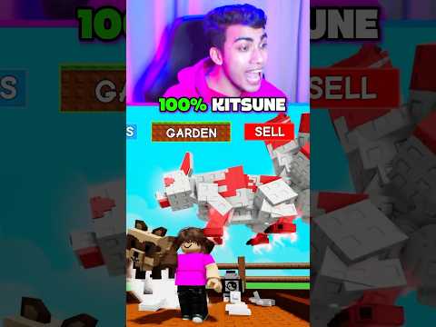 100% KITSUNE GROW A GARDEN 😱