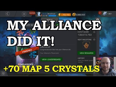 New Highest AQ Rank! Opening 70 Map 5 Crystals | Marvel Contest of Champions