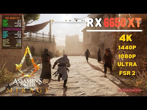 RX 6650 XT  - Assassin's Creed Mirage | 4K Ultra + FSR 2