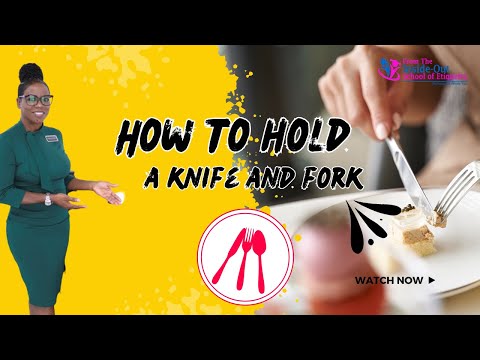 How to hold a knife and fork l How to eat salad l How to cut food l Table Manners