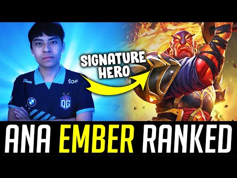 ANA picked his Signature Hero EMBER SPIRIT in RANKED DOTA 2